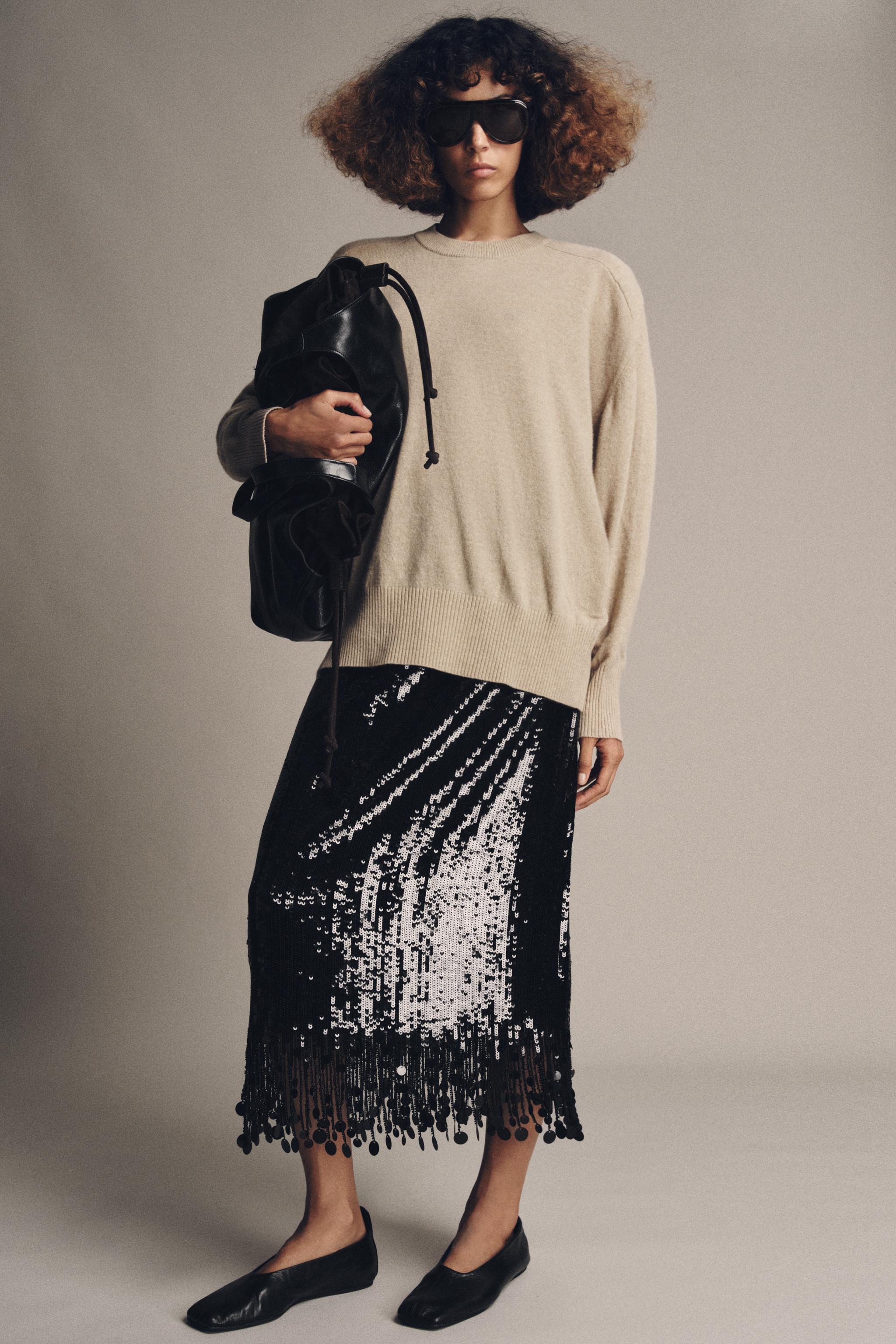 SEQUIN LONG SKIRT ZW COLLECTION